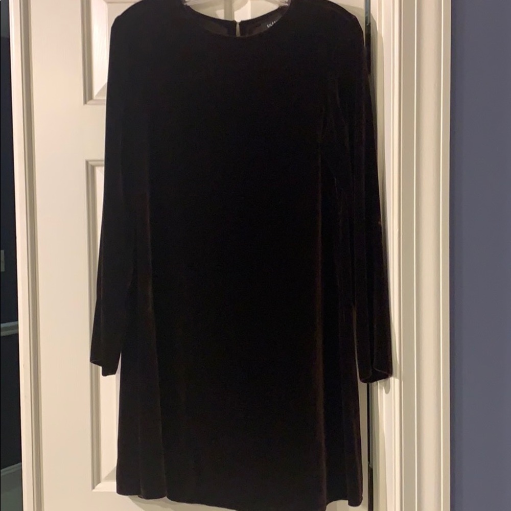 Velvet chocolate swing dress